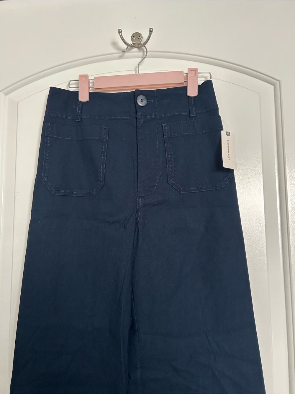 Anthropologie Maeve The Colette Ponte Crop Wide-Leg Pants Size 26 Tall NWT Boho - Picture 11 of 12
